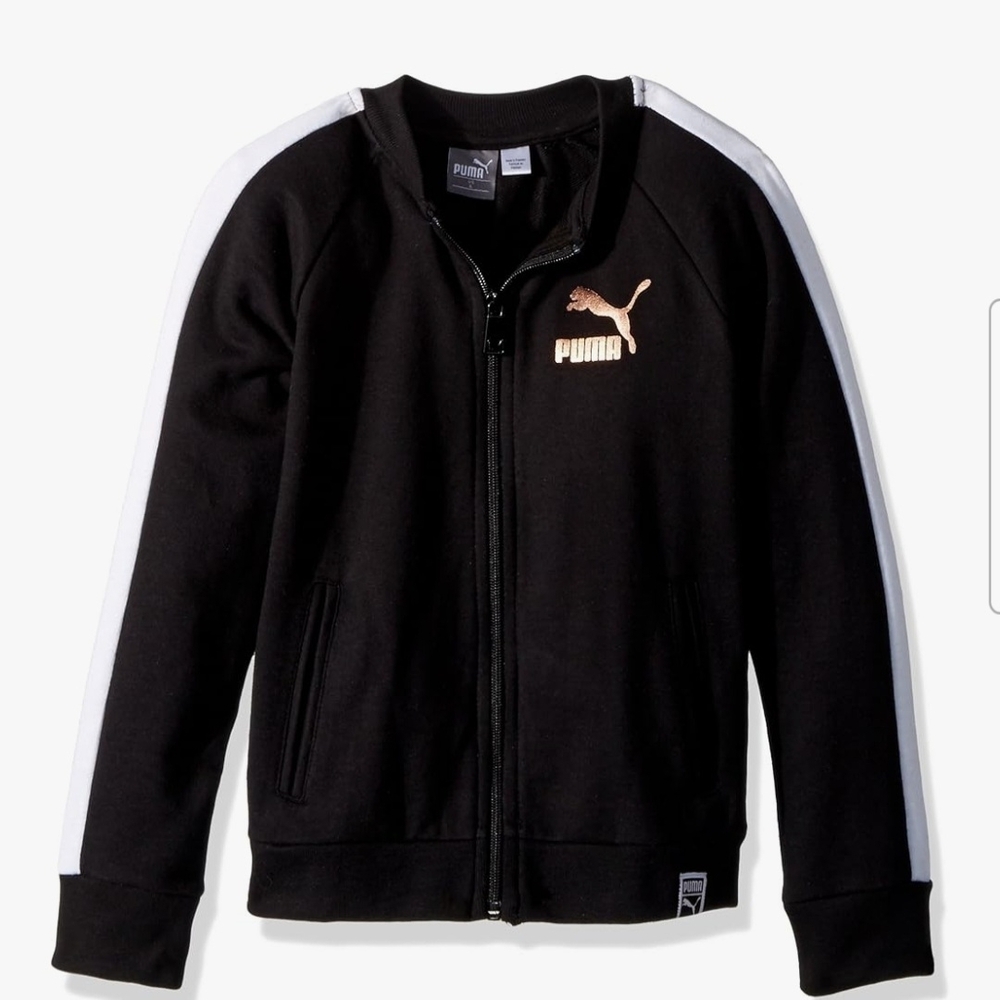 SALE PUMA Kids' Archive T7 Bomber Jacket - Size 8/10